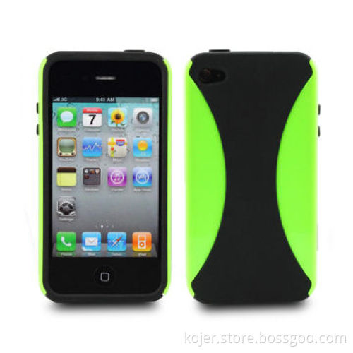 Cases for Apple's iPhone 4, Made of Silicone and Plastic Material, Unique and Fashionable Design